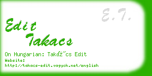 edit takacs business card